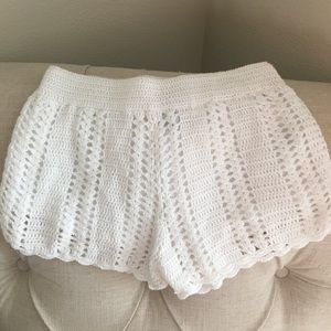 Forever 21 White Crochet Shorts